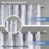 Madison Park Window Curtain for Living Room Geometric Print Tufted Accent Modern Curtain Window Light Blocking Living Room Drape for Bedroom, 1-Panel Pack Fits 1.25″ Rod, Samara, 50×95 White/Brown(White/Navy)