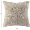 Madison Park Zuri Faux Fur Ombre Stripe Ultra Soft Luxury Decorative Throw Pillows, for Couch Bed with Insert, 20×20, Leopard(Leopard)