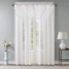 Sheer Curtain Irina Embroidered Kitchen, Transitional Fabric Sheers Single Curtain for Living Room Light Privacy Curtain Diffusing Sunlight, 1-Panel Pack, 50″ x 95″, White(White)