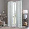Sheer Curtain Irina Embroidered Kitchen, Transitional Fabric Sheers Single Curtain for Living Room Light Privacy Curtain Diffusing Sunlight, 1-Panel Pack, 50″ x 95″, White(White/Aqua)