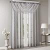 Sheer Curtain Irina Embroidered Kitchen, Transitional Fabric Sheers Single Curtain for Living Room Light Privacy Curtain Diffusing Sunlight, 1-Panel Pack, 50″ x 95″, White(Grey)
