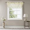 Sheer Curtain Irina Embroidered Kitchen, Transitional Fabric Sheers Single Curtain for Living Room Light Privacy Curtain Diffusing Sunlight, 1-Panel Pack, 50″ x 95″, White(Ivory)
