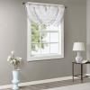Sheer Curtain Irina Embroidered Kitchen, Transitional Fabric Sheers Single Curtain for Living Room Light Privacy Curtain Diffusing Sunlight, 1-Panel Pack, 50″ x 95″, White(White/Grey)