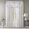 Sheer Curtain Irina Embroidered Kitchen, Transitional Fabric Sheers Single Curtain for Living Room Light Privacy Curtain Diffusing Sunlight, 1-Panel Pack, 50″ x 95″, White(White/Grey)