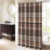 Bellagio Taupe Shower Curtain, Transitional Shower Curtains for Bathroom, 72 X 72, Beige(Red)