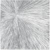 MADISON PARK SIGNATURE Sunburst Wall Art – Modern Resin Dimensional Radiant Color Hand Painted Home Décor Abstract Textured Gold 30″ W x 30″ H x 1.25″ D(Silver)