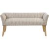 Madison Park Accent Bench, Upholstered with Nailhead Trim, & Padded Seat Entryway Bench Small, End of Bed Bench with Back, 49.5″ W x 19.25″ D x 23″ H, Tan(Taupe Multi)