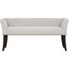 Madison Park Accent Bench, Upholstered with Nailhead Trim, & Padded Seat Entryway Bench Small, End of Bed Bench with Back, 49.5″ W x 19.25″ D x 23″ H, Tan(Cream)