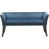 Madison Park Accent Bench, Upholstered with Nailhead Trim, & Padded Seat Entryway Bench Small, End of Bed Bench with Back, 49.5″ W x 19.25″ D x 23″ H, Tan(Blue)