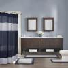 Madison Park Amherst Bathroom Rugs Room Décor 100% Cotton Tufted Ultra Soft Non-Slip, Absorbent Quick Dry Bathtub Mats, 20×30, Brown/Blue(Navy)