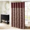 Madison Park Aubrey Shower Curtain Paisley Jacquard Pieced Microfiber Faux Silk Modern Home Bathroom Decorations Bathtub Privacy Screen, Decorative Bathroom, 72″ x 72″, Navy(Burgundy)