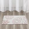Madison Park Casablanca 100% Cotton Tufted Bathroom Rugs Luxurious Plush Medallion Floral Pattern Bath Mat Absorbent, Quick Dry, Spa Design Shower Room Décor, Round 25″, Taupe(Pink)