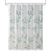 Madison Park Cecily Botanical Modern Shower Curtain, Contemporary Design Water Repellent Shower Curtains for Bathroom, 72 X 72, Grey(Seafoam)