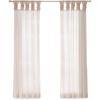Madison Park Ceres DIY Twisted Tab Sheer Curtain, Pair Panels, Lightweight Window Treatment, Voile Privacy, Light Filtering Drape for Bedroom and Apartment, 50 in x 84 in, White 2 Piece(Blush)