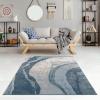 Madison Park Dakota Vienna Woven Turkish Area Rugs for Living Room, Indoor Dining Accent Modern Home Décor, Ultra Soft Floor Carpets for Dining Room, 7’11″W x 10’L, Distressed Tiled Beige(Grace Blue)