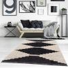Madison Park Dakota Vienna Woven Turkish Area Rugs for Living Room, Indoor Dining Accent Modern Home Décor, Ultra Soft Floor Carpets for Dining Room, 7’11″W x 10’L, Distressed Tiled Beige(Amanda Black/Ivory)