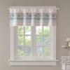 Madison Park Dawn Printed Blue Window Valance , Cotton Pieced Rod Pocket Print Floral Valances for Windows , 50X18″ , Teal