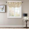 Madison Park Elena Waterfall Embellished Rod Pocket Valance , Faux Silk Valances for Window , 38X46″ , Bronze(Champagne)