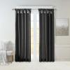 Madison Park Emilia Faux Silk Valance, DIY Twist Tab Top Finish with Beads, Window Valance Curtain for Living Room, Bedroom and Dorm, 26″L x 50″W, Blush(Black)