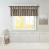 Madison Park Emilia Faux Silk Valance, DIY Twist Tab Top Finish with Beads, Window Valance Curtain for Living Room, Bedroom and Dorm, 26″L x 50″W, Blush(Pewter)