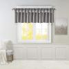 Madison Park Emilia Faux Silk Valance, DIY Twist Tab Top Finish with Beads, Window Valance Curtain for Living Room, Bedroom and Dorm, 26″L x 50″W, Blush(Charcoal)