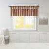 Madison Park Emilia Faux Silk Valance, DIY Twist Tab Top Finish with Beads, Window Valance Curtain for Living Room, Bedroom and Dorm, 26″L x 50″W, Blush(Spice)