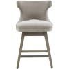 Madison Park Emmett Swivel Counter Stool with Charcoal Finish MP104-1119(Light Grey)