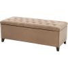 Madison Park Entryway Accent Bench for Living Room Flip Top Storage Chest, Shandra Tufted Top Upholstered Storage Bench End of Bed for Bedroom Furniture, Indoor Seating, 49″Wide, Blue(Sand)