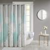 Madison Park Essentials Maible Fabric Shower Curtain Floral Design Modern Home Bathroom Decor, Bathtub Privacy Screen, 72″ x 72″, Purple(Aqua)