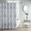 Madison Park Essentials Sofia Shower Curtain, Luxurious Botanical Print, Modern Serene Bathroom Décor, Machine Washable Bath Privacy Screen, 72×72, Multi Blue and Gray(72″W x 72″L (Pack of 1))