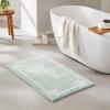 Madison Park Evan Cotton Tufted Washable Bath Mat , Luxury Solid Bathroom Rugs , 20″ x 30″ , Grey(Seafoam)