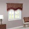 Burgundy Bead Trim Valance