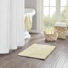 Madison Park Lasso 100% Cotton Chenille Chain Woven Stitch Bathroom Rug – Non Slip – Absorbent, Quick Dry Bath Mat, 24×40, White(Yellow)