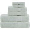 Madison Park Organic 100% Cotton Bathroom Towel Set, Hotel & Spa Quality Highly Absorbent, Quick Dry, Include for Shower, Handwash & Facial Washcloth, Multi-Sizes, Seafoam(Seafoam)
