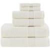 Madison Park Organic 100% Cotton Bathroom Towel Set, Hotel & Spa Quality Highly Absorbent, Quick Dry, Include for Shower, Handwash & Facial Washcloth, Multi-Sizes, Seafoam(Ivory)