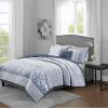 Madison Park Quilt Traditional Damask Design All Season, Lightweight Coverlet Bedspread Bedding Set, Matching Shams, Pillows, 104″x94″, Bellagio, Jacquard Grey, 6 Piece(Geometric Navy)