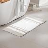 Madison Park Reversible Spa Rug 100%-Cotton Striped Ultra Soft Water Fast Bath Non-Slip Absorbent Quick Dry Mats for Tub, Shower Room, and Bathroom, 20×30, Taupe (Pack of 1)(Taupe)