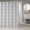 Madison Park Sophie Trendy Shower Curtain with Textured Pom-Poms Accent, Modern Bathroom Décor, Machine Washable Bath Privacy Screen, 72 in x 72 in, Black/White(Black/White)