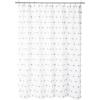 Madison Park Sophie Trendy Shower Curtain with Textured Pom-Poms Accent, Modern Bathroom Décor, Machine Washable Bath Privacy Screen, 72 in x 72 in, Black/White(Blue/White)