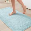 Madison Park Splendor Reversible 100% Cotton Tufted Bathroom Rug-3000 GSM Hotel Quality Luxurious Plush Medium Pile Bath Mat Absorbent, Quick Dry, Shower Room Décor, 20×30 Natural(Blue)