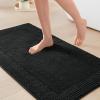 Madison Park Splendor Reversible 100% Cotton Tufted Bathroom Rug-3000 GSM Hotel Quality Luxurious Plush Medium Pile Bath Mat Absorbent, Quick Dry, Shower Room Décor, 20×30 Natural(Black)