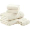 Madison Park Turkish 100% Cotton 600Gsm Luxury Premium Thick Soft Absorbent Hotel Bathroom Towel Set Shower Hand Face Washcloths, Assorted Sizes, Natural 6 Piece(Natural)