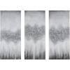 Madison Park Wall Art Living Room Décor – Embellished Hand Painted Canvas, Home Accent Glitter Abstract Bathroom Decoration Ready to Hang Painting for Bedroom, 15″W x 35″H x 1.5″D, Taupe 3 Piece(Grey)