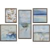 Madison Park Wall Art Living Room Décor – Galary Canvas Home Accent Modern Dining Bathroom Decoration, Ready to Hang Painting for Bedroom, Multi-Sizes, Blue Bliss 5 Piece(Blue Horizon)