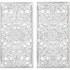 Madison Park Wall Art Living Room Décor – Vintage Botanical Carved Wooden Panel Home Accent Bathroom Decoration Ready to Hang Frames for Bedroom, 15.75″W x 31.5″L x 0.59″D, White 2 Piece(White)