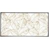 Madison Park Wall Art Living Room Décor Leaves Paper Cloaked with Metal Frame, Home Accent Modern Inspired Dining, Bathroom Decoration Ready to Hang Panel for Bedroom, 31.89″W x 15.94″H, Natural