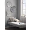 Madison Park Wall Art Living Room Metal Decor – Home Accent Modern Kitchen Dining Decoration, Ready to Hang Panel for Bedroom, Multi-sizes, Rossi Blue 3 Piece(Grey)