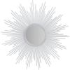 Madison Park Wall Décor Fiore Metal Sunburst Mirror for Living Room – Home Accent, Ready to Hang Bedroom Decoration, 29.5″ Diameter, Gold(Silver)