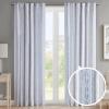 Madison Park Window Curtain for Living Room Geometric Print Tufted Accent Modern Curtain Window Light Blocking Living Room Drape for Bedroom, 1-Panel Pack Fits 1.25″ Rod, Samara, 50×95 White/Brown(White/Navy)