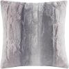 Madison Park Zuri Faux Fur Ombre Stripe Ultra Soft Luxury Decorative Throw Pillows, for Couch Bed with Insert, 20×20, Leopard(Blush/Grey)